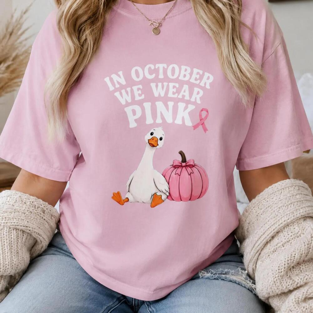 In October We Wear Shirt, Funny Goose S Tee, October Shirt, Goose Graphic Tee,